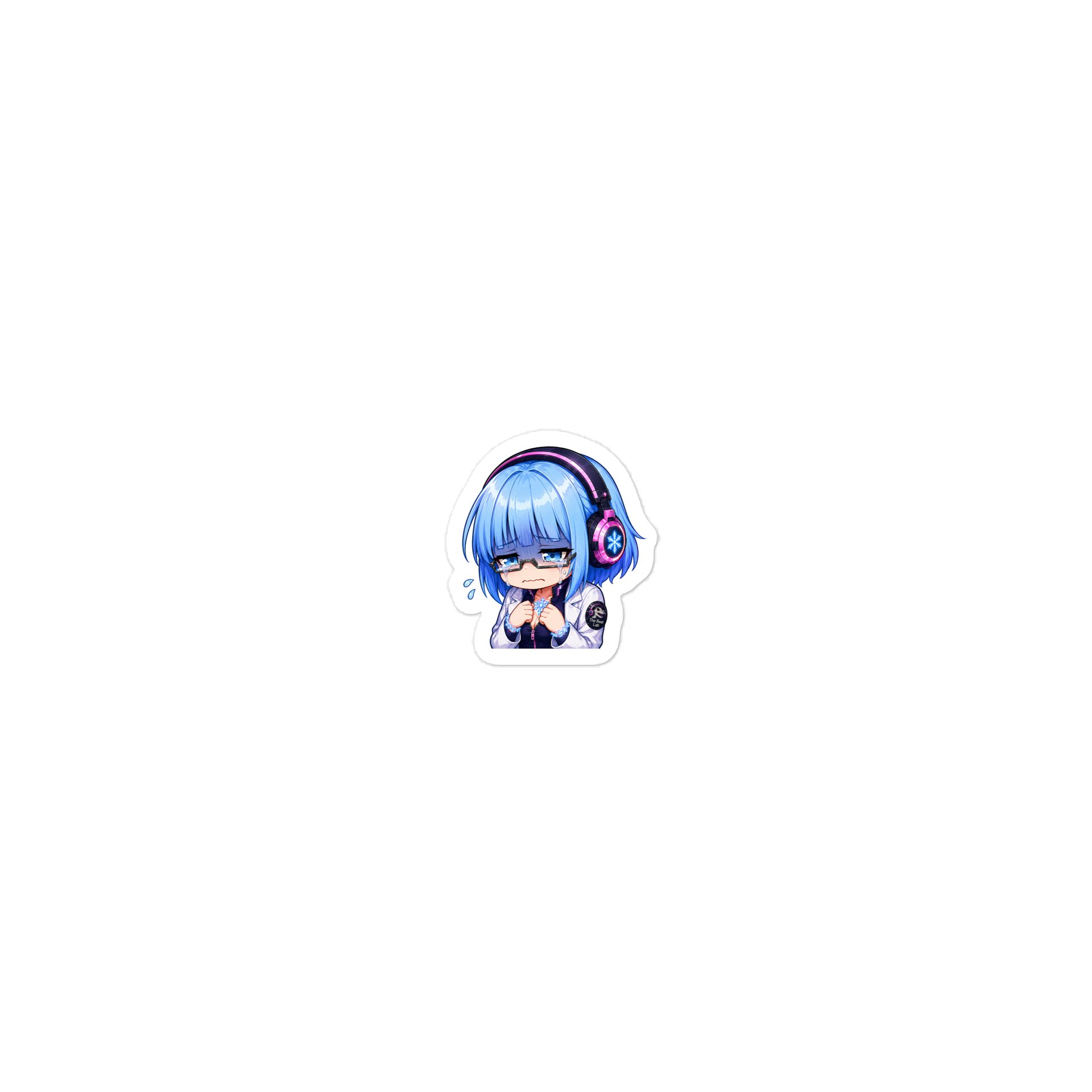 Lady Frost Sad Emote - Die Cut Sticker product image (2)