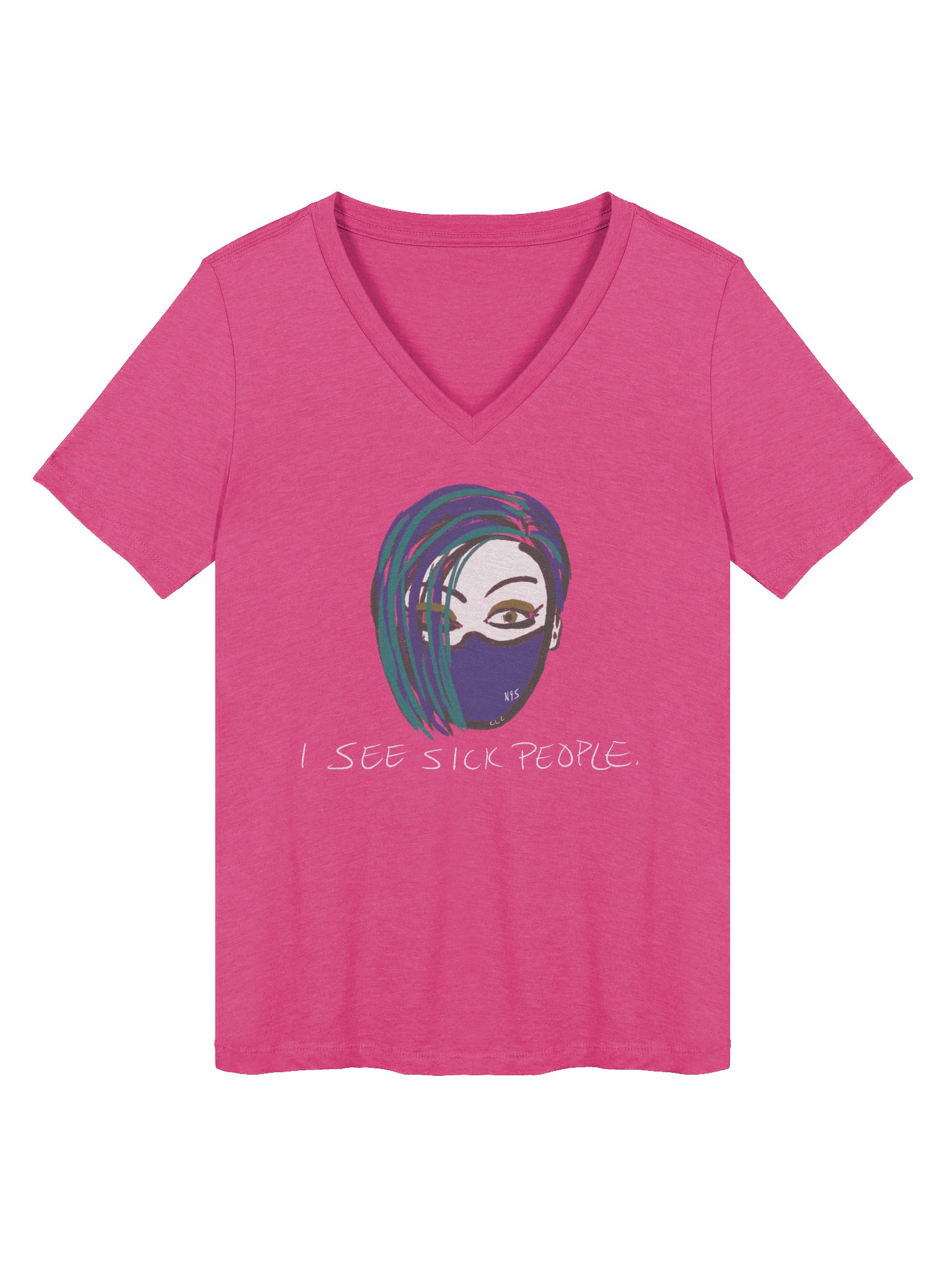 I See Sick People v-neck tee product image (1)