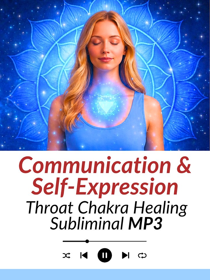 Throat Chakra Healing Subliminal Affirmations — Confident Communication & Authentic Self-Expression | MP3 Download product image (1)