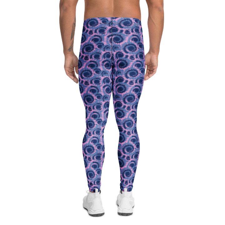 Comfortable Men’s Leggings: Bold Colorful Tie-Dye product image (2)