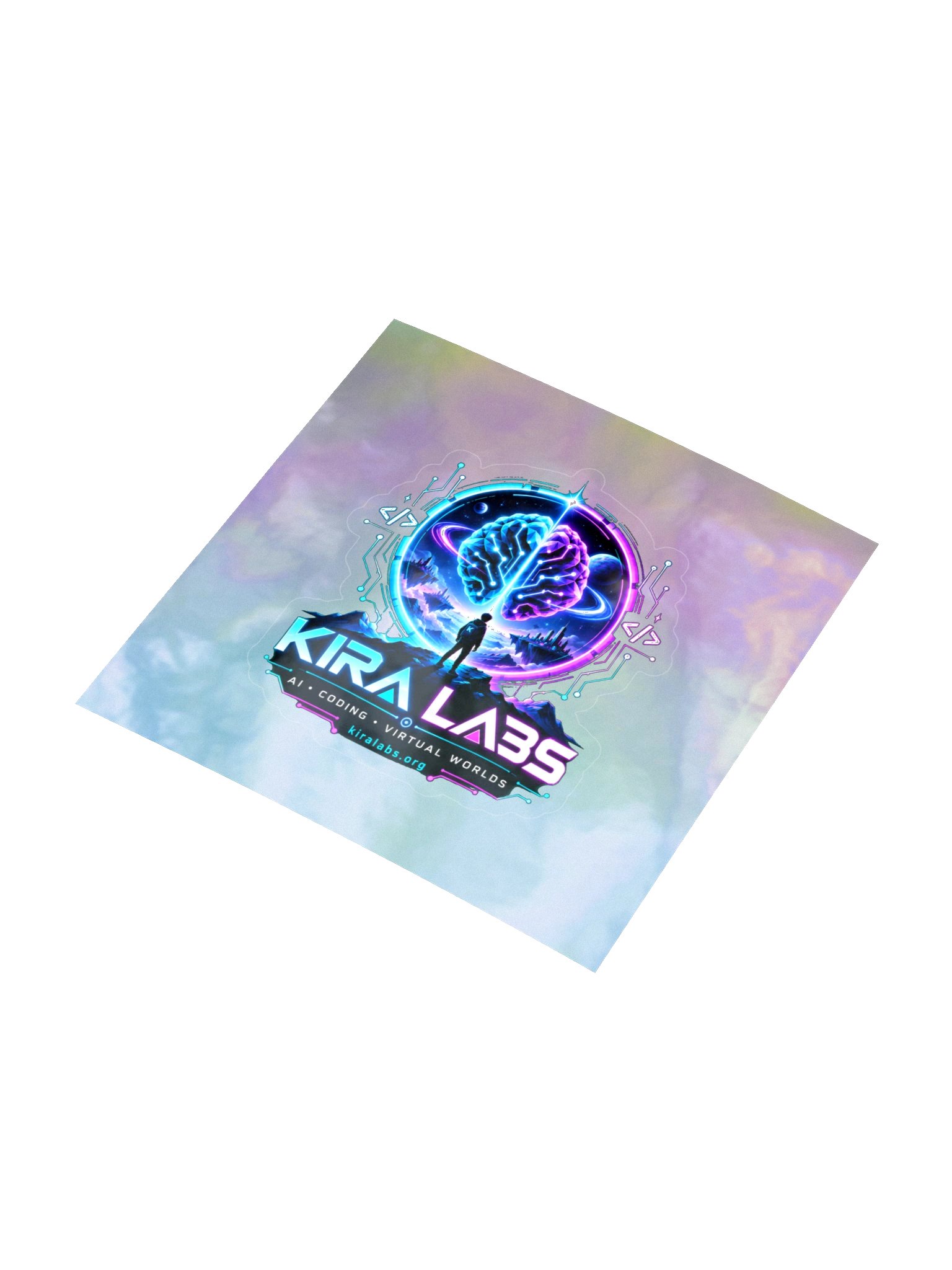 Kira Labs AI Coding Virtual Worlds Holographic Sticker product image (7)