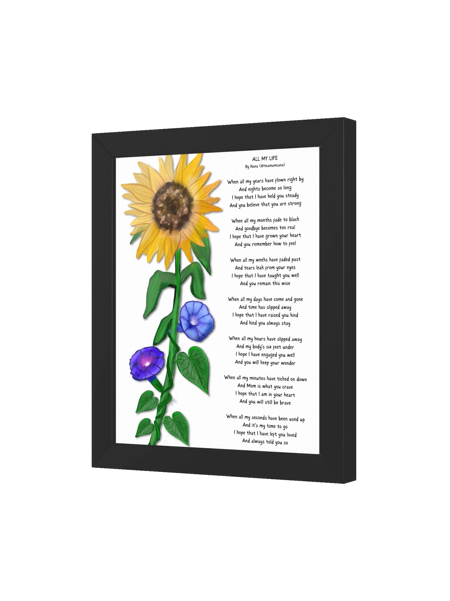 All My Life - Nana's Poem - FRAMED POSTER product image (9)