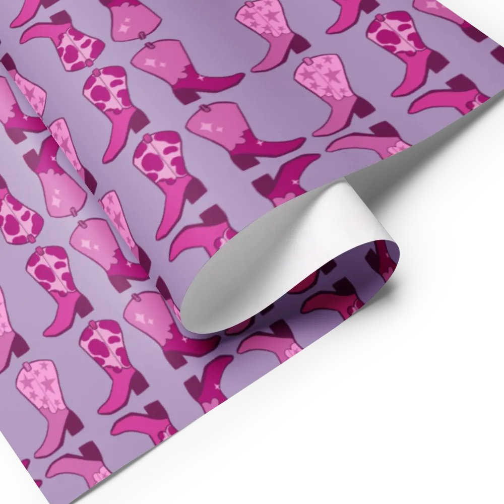 Pretty In Pink Boots Wrapping Paper product image (7)