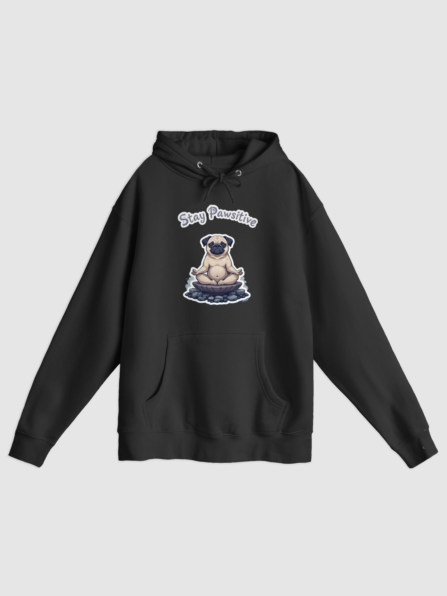 Pawsitive Pug Meditative Hoodie product image (1)