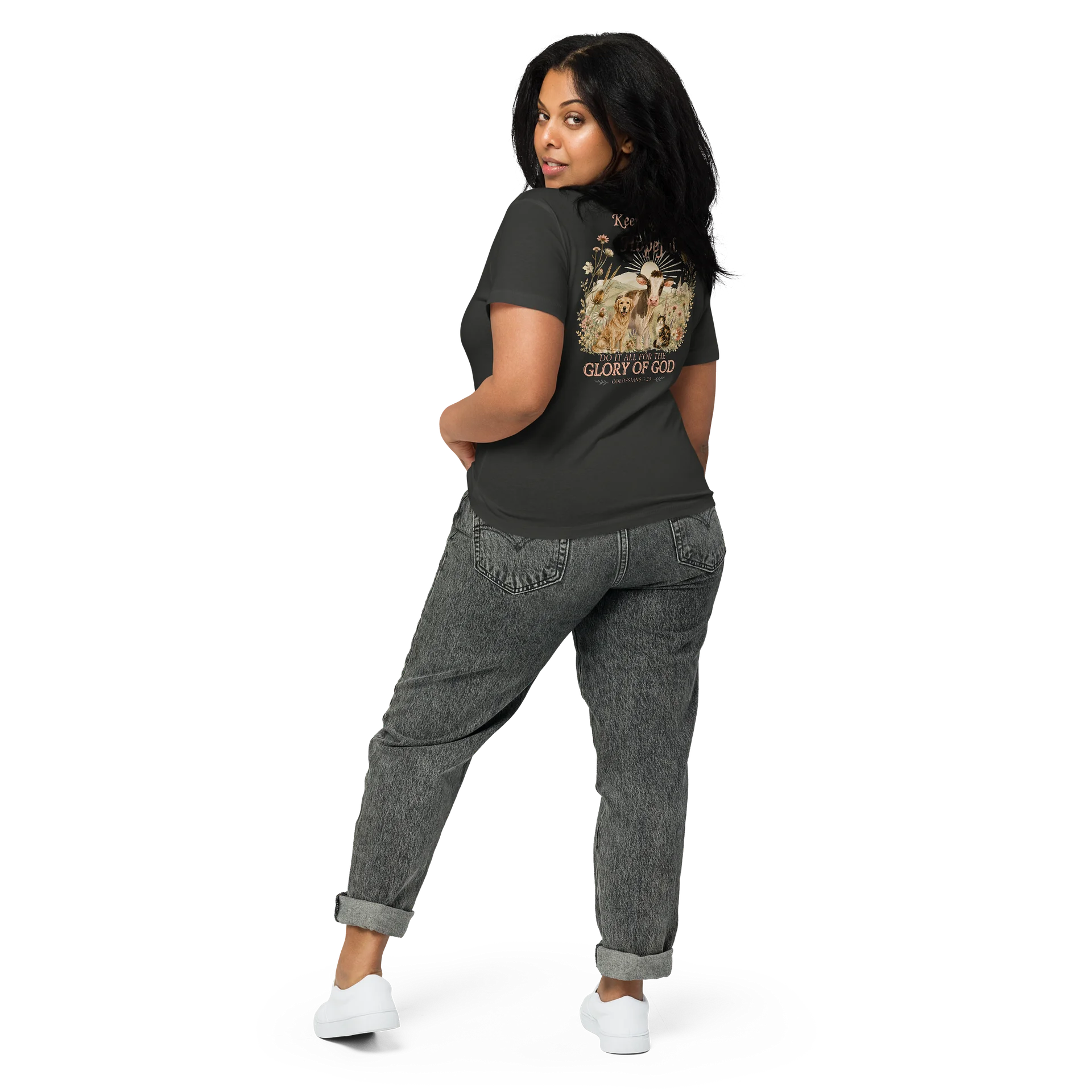 Colossians 3:23 Collection | Women’s High-Waisted Tee product image (25)