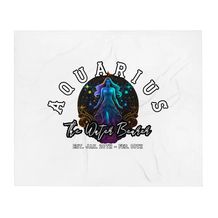 Aquarius - Zodiac Throw Blanket product image (1)
