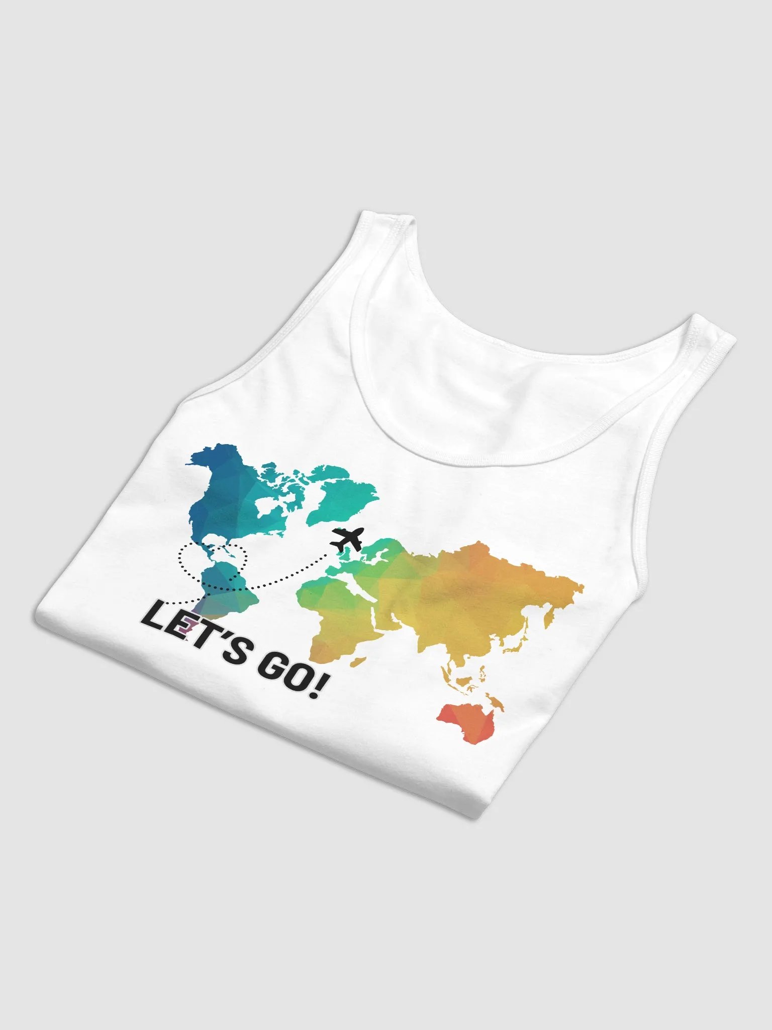 Geometric World Map Tank Top product image (52)