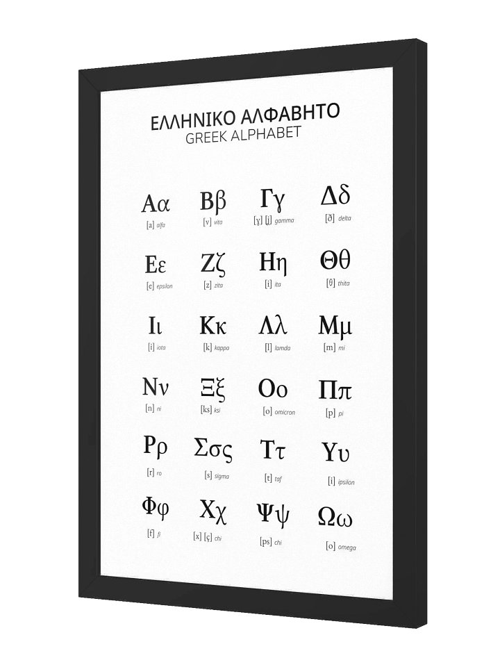 Greek Alphabet Poster, framed (Minimalistic Design) product image (4)