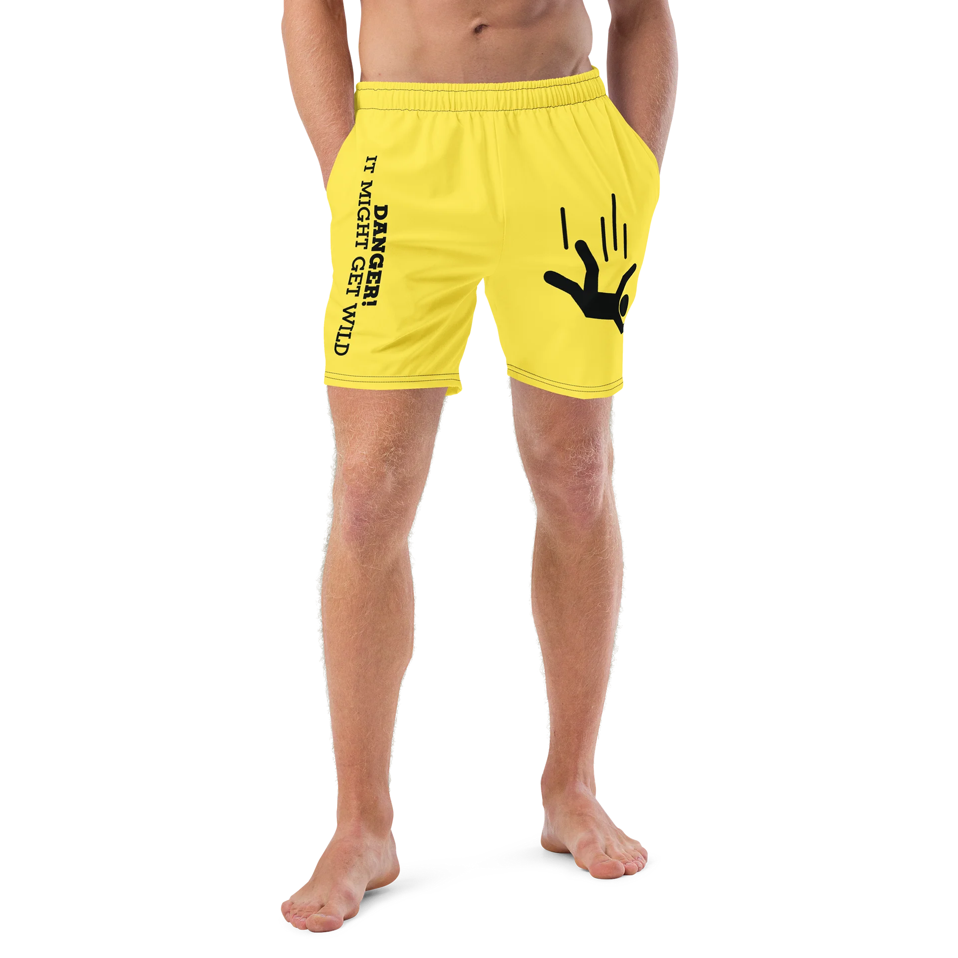 DANGER! - Yellow/Black Swim Trunks product image (4)