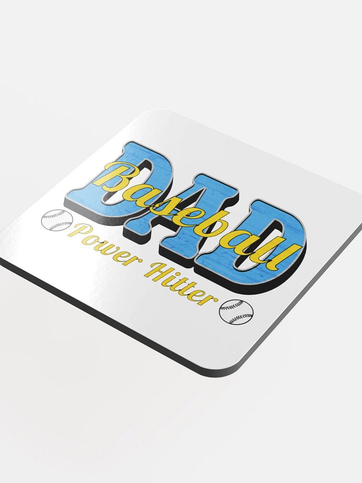 Dad Baseball Power Hitter Cork Coasters product image (1)