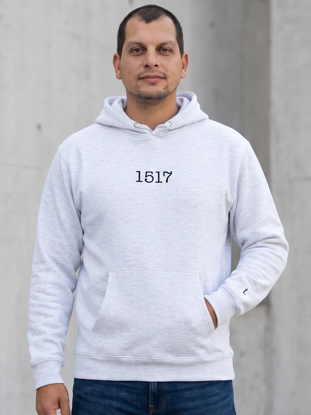 Embroidered Hoodie 1517 - Black product image (1)