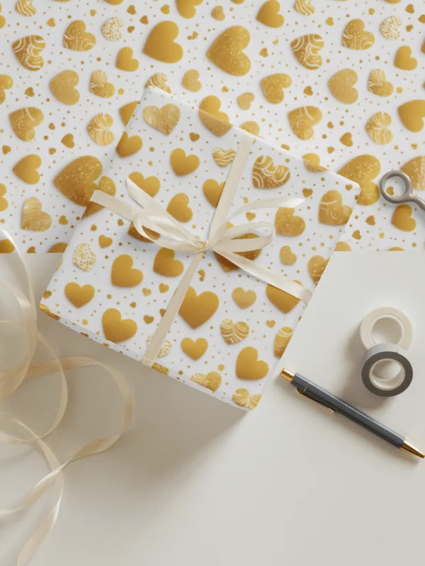 Pretty Hearts Wrapping Paper Set of 3 product image (5)