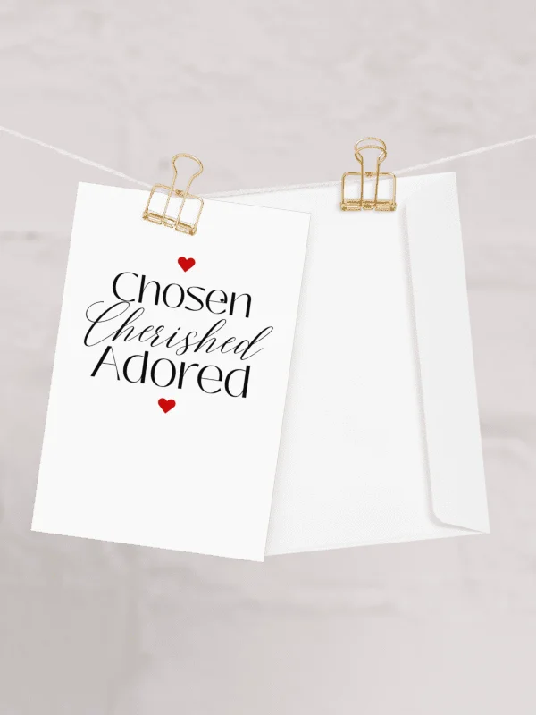 Chosen. Cherished. Adored. Romantic Card product image (5)