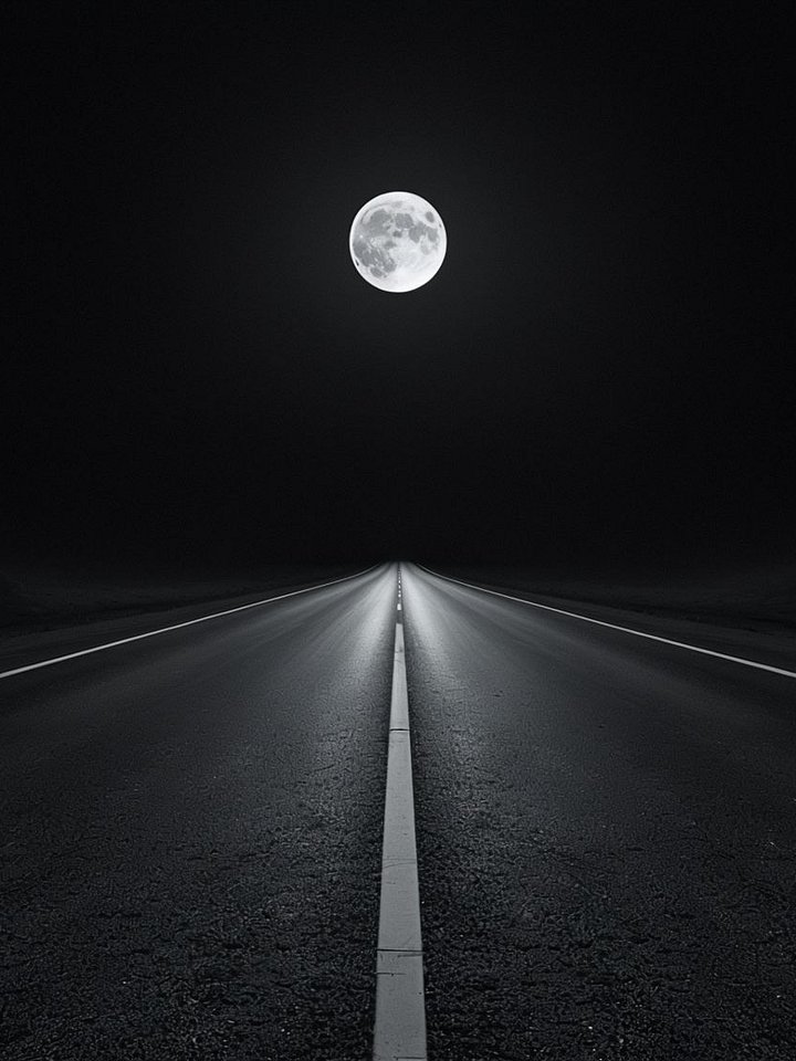 Moonlit Road Framed Poster product image (1)