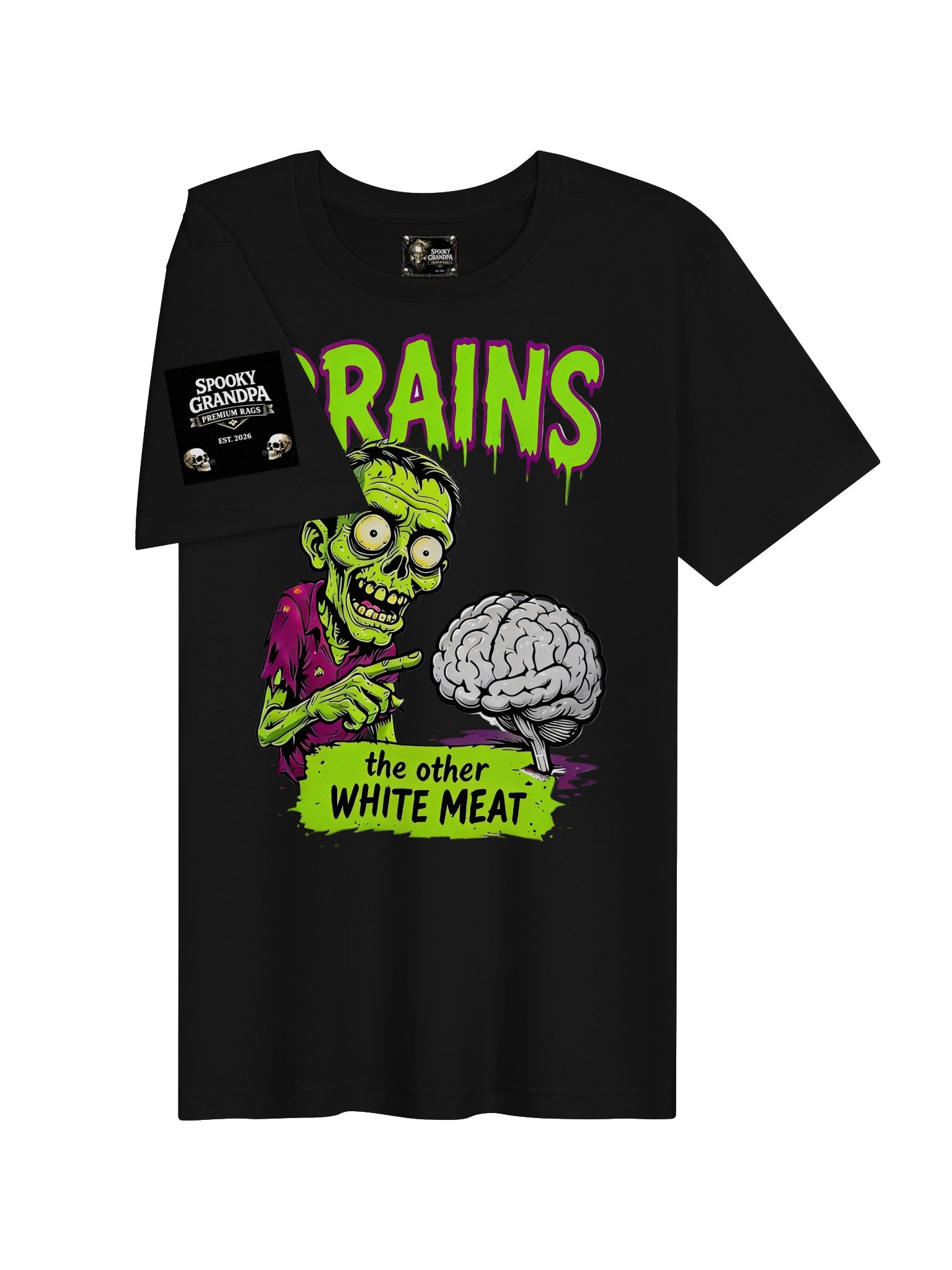Brains: The Other White Meat - Cartoon Edition – Men's Tee product image (9)