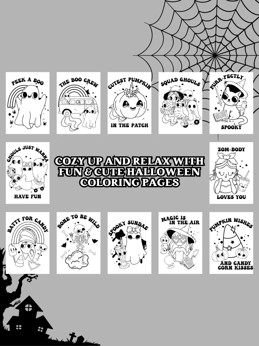KIDS HALLOWEEN COLORING PAGES product image (3)