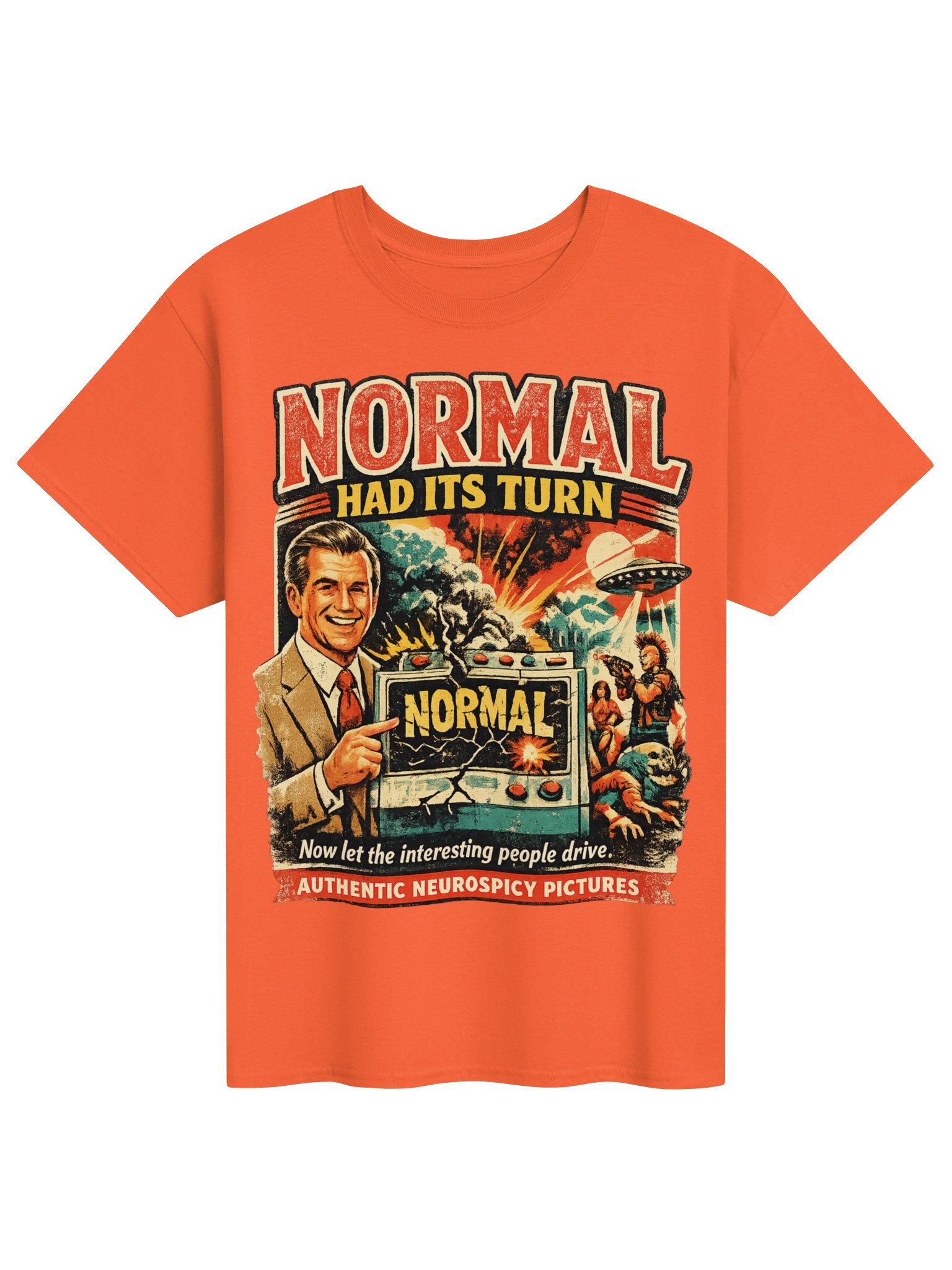 Normal Had Its Turn Retro UFO Poster Tee product image (5)