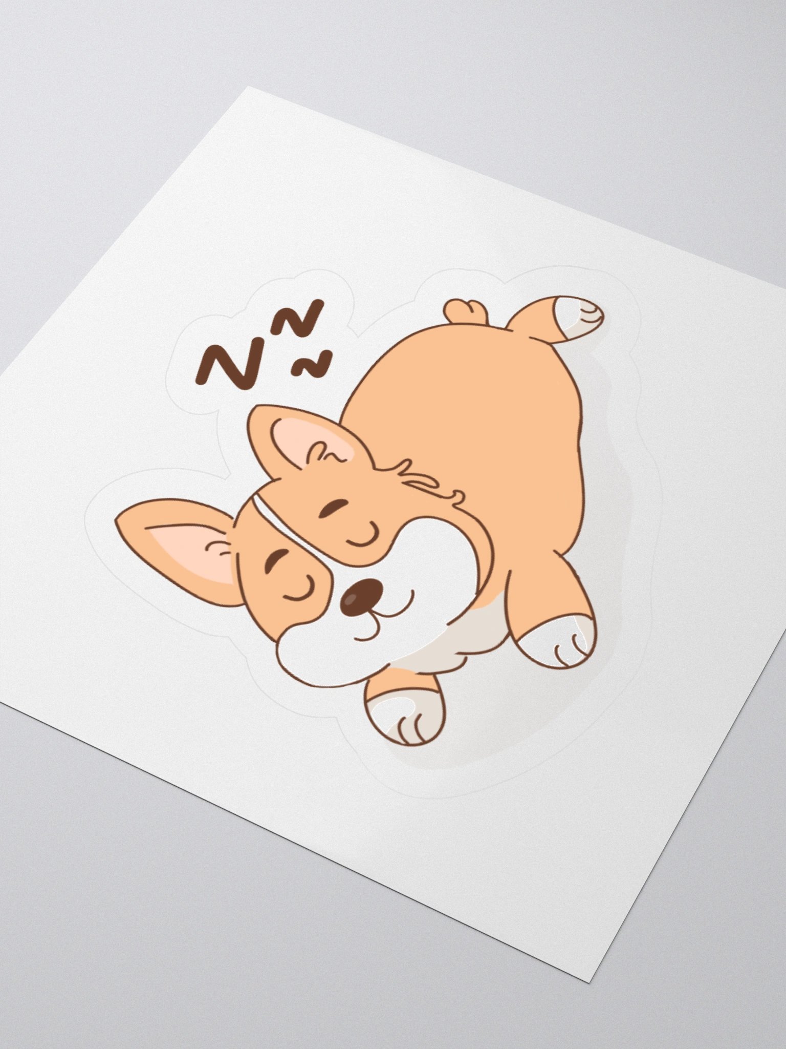 Sleeping Corgi Sticker product image (3)