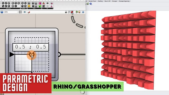 Cubes on Surface Parametric Facade Design Grasshopper Rhino Files Download product image (2)