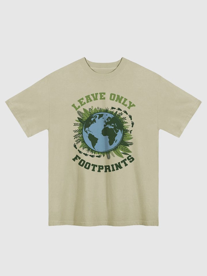 Leave Only Footprints, Care for Our Planet Oversized T-Shirt product image (1)