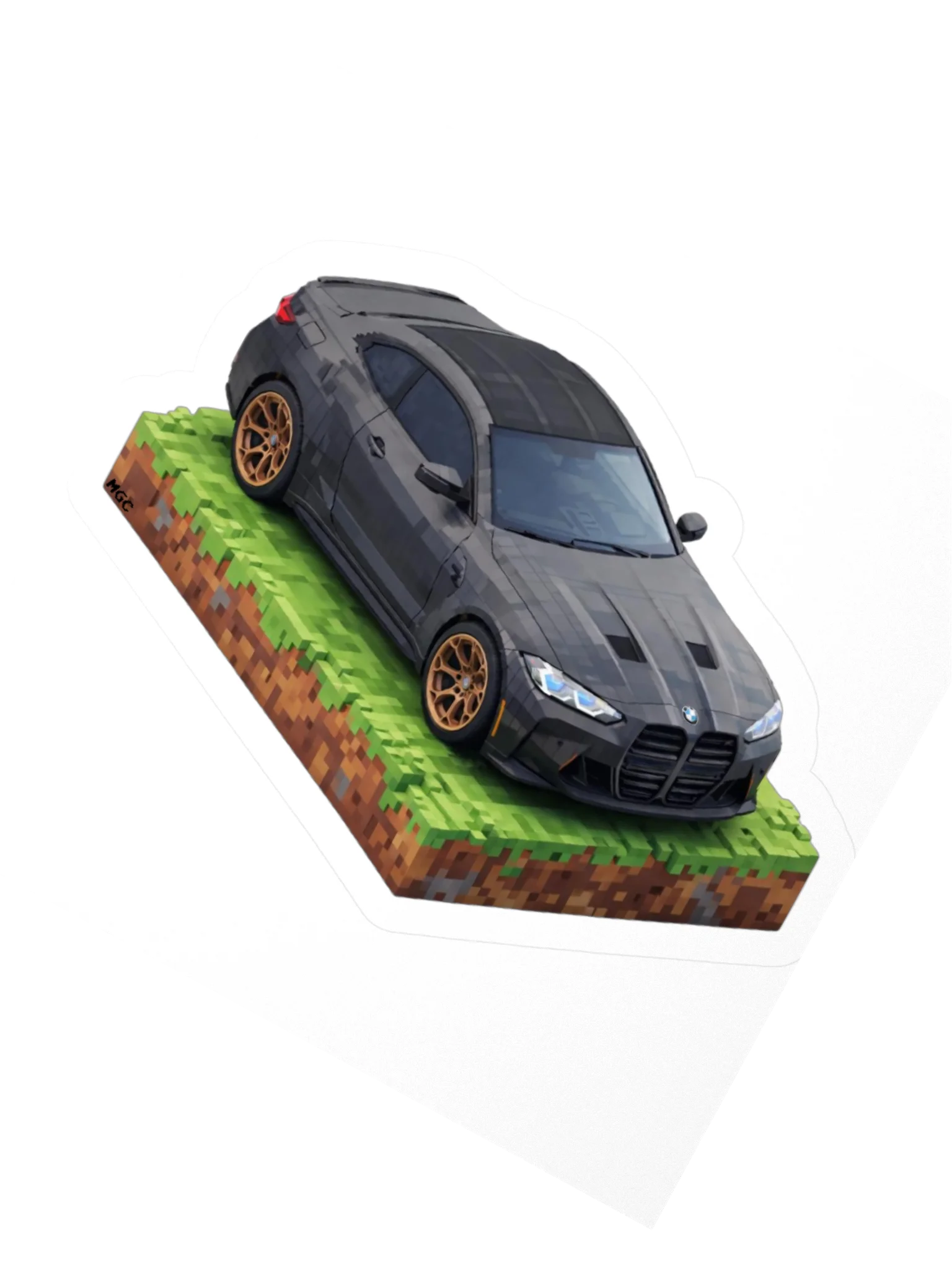 Black BMW M4 Sticker (Pixel, Retro, Minecraft) product image (5)