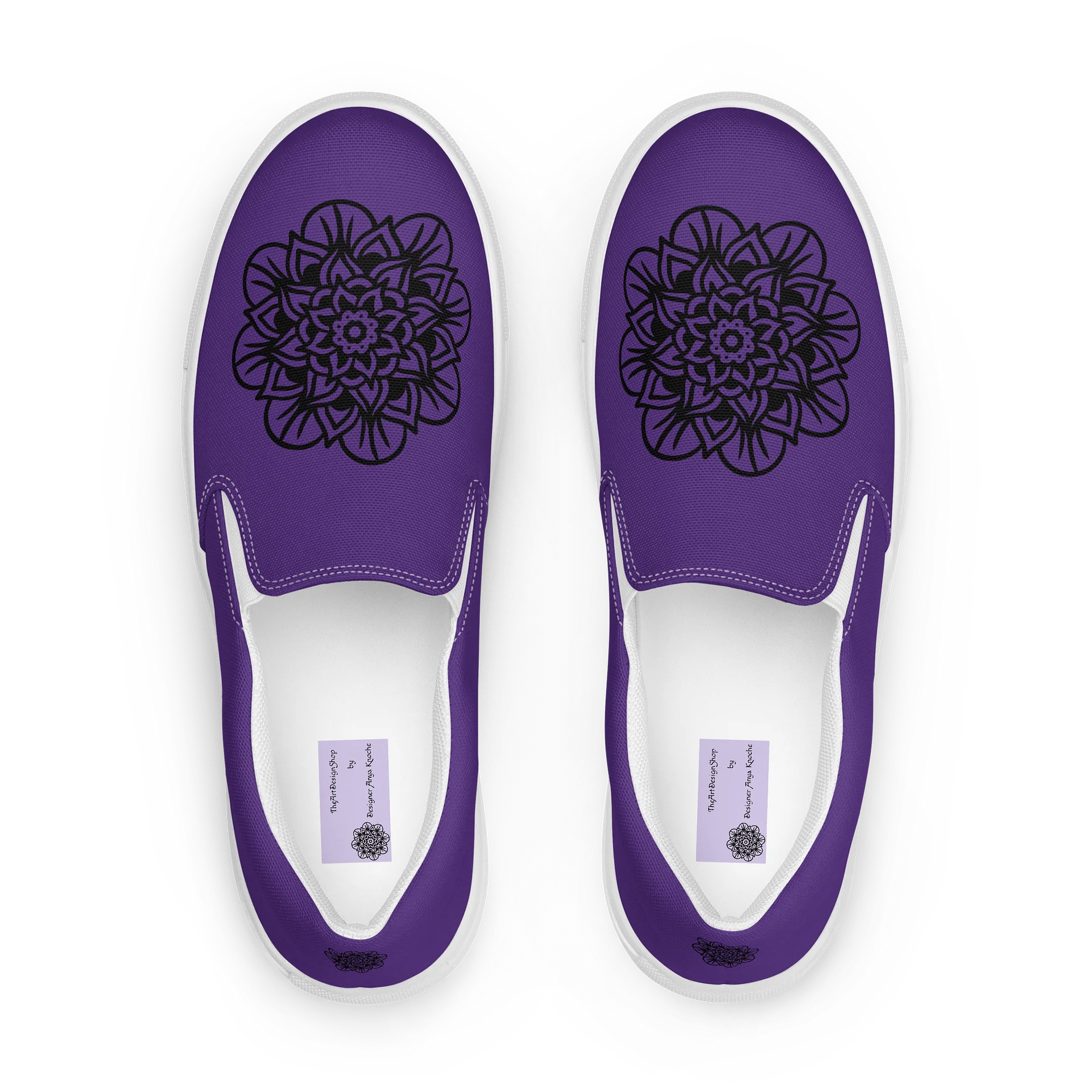 Purple Mandala Slip-On Canvas Shoes product image (1)
