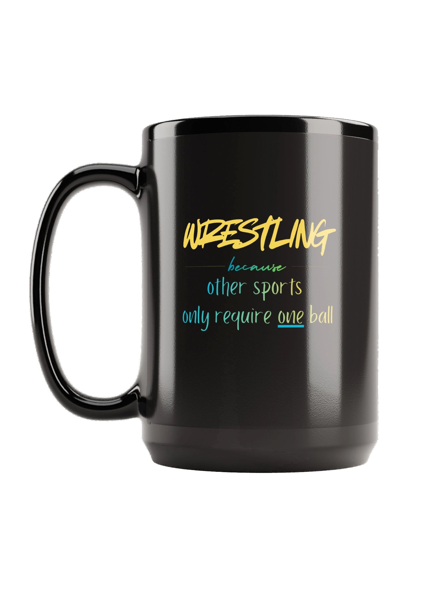 Wrestling Humor Black Glossy Mug product image (1)