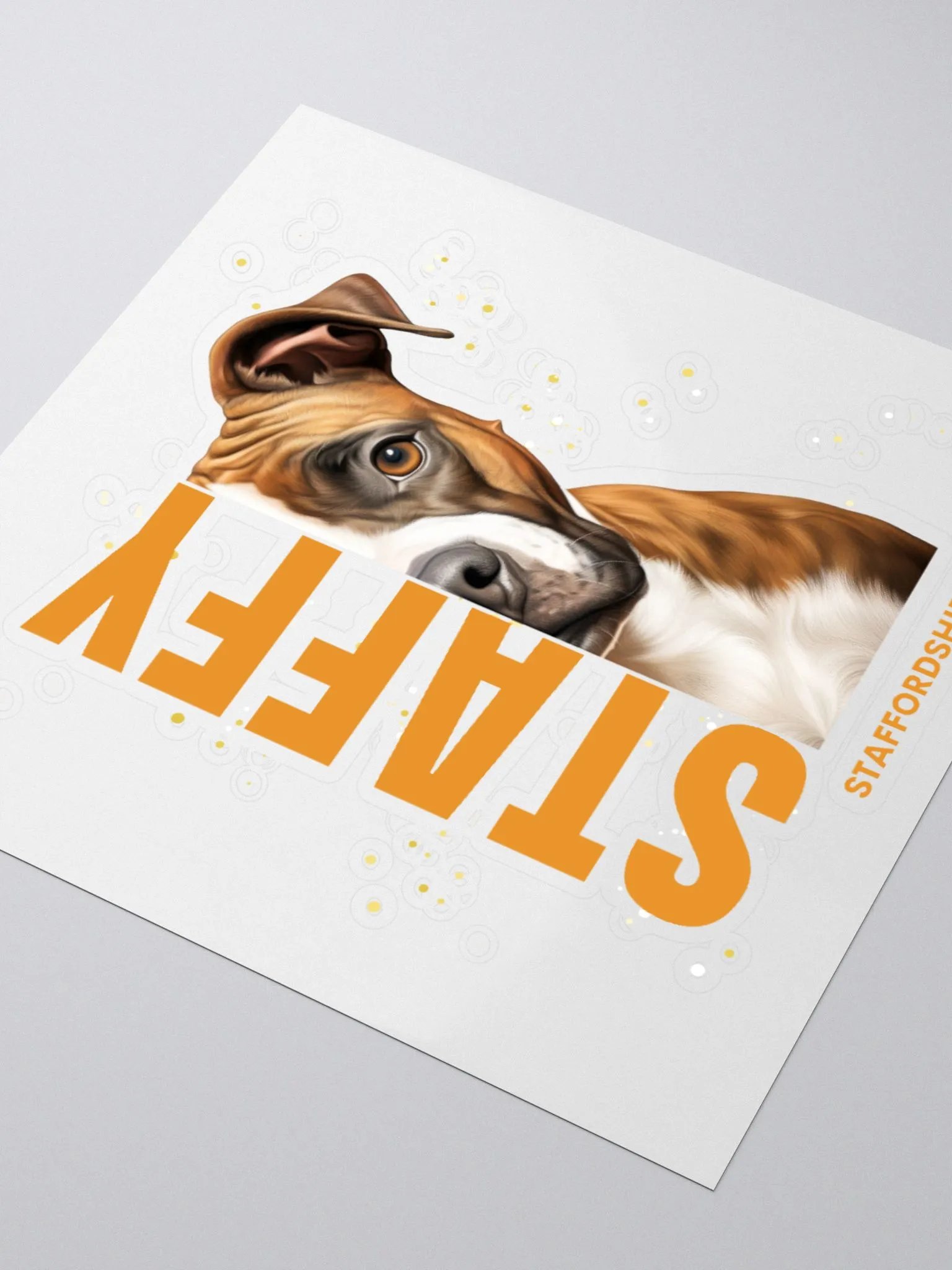 Half Face Staffy Sticker product image (4)