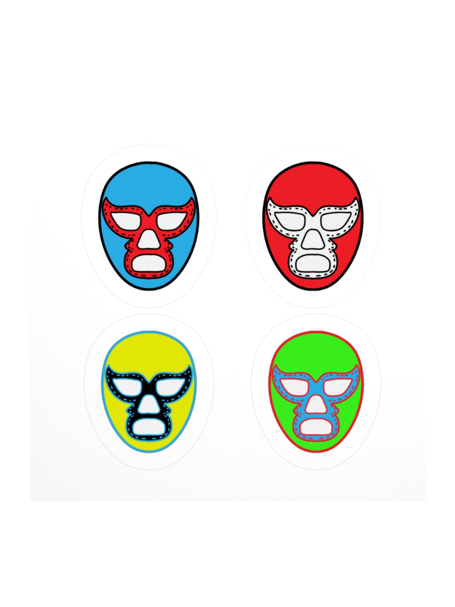 Lucha Mask Kiss Cut Sticker Set product image (1)