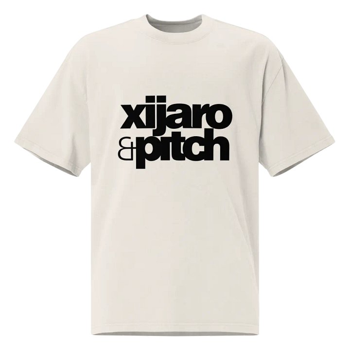 XiJaro & Pitch Premium Oversized Faded T-Shirt (black logo) product image (1)