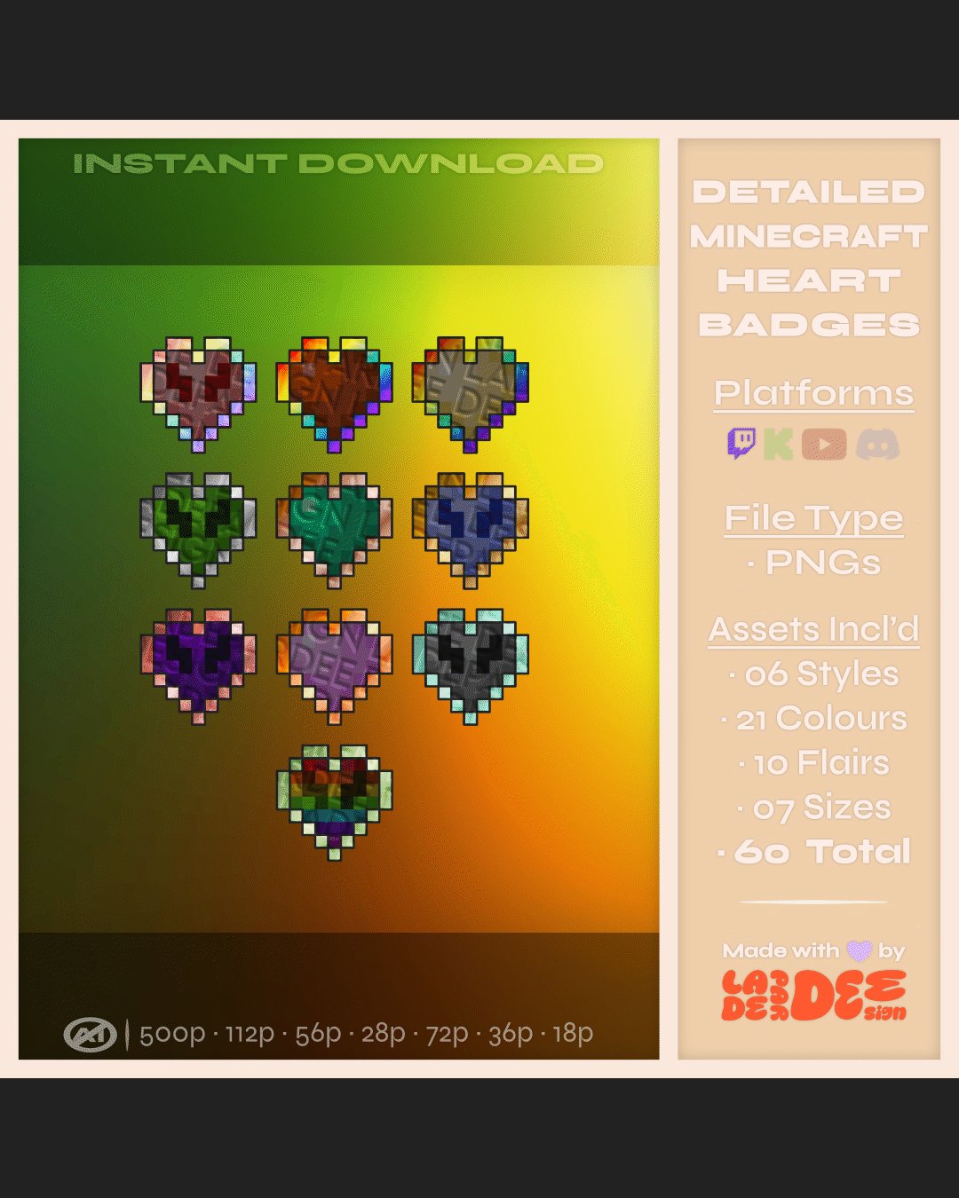MC Detailed Heart Badges product image (7)