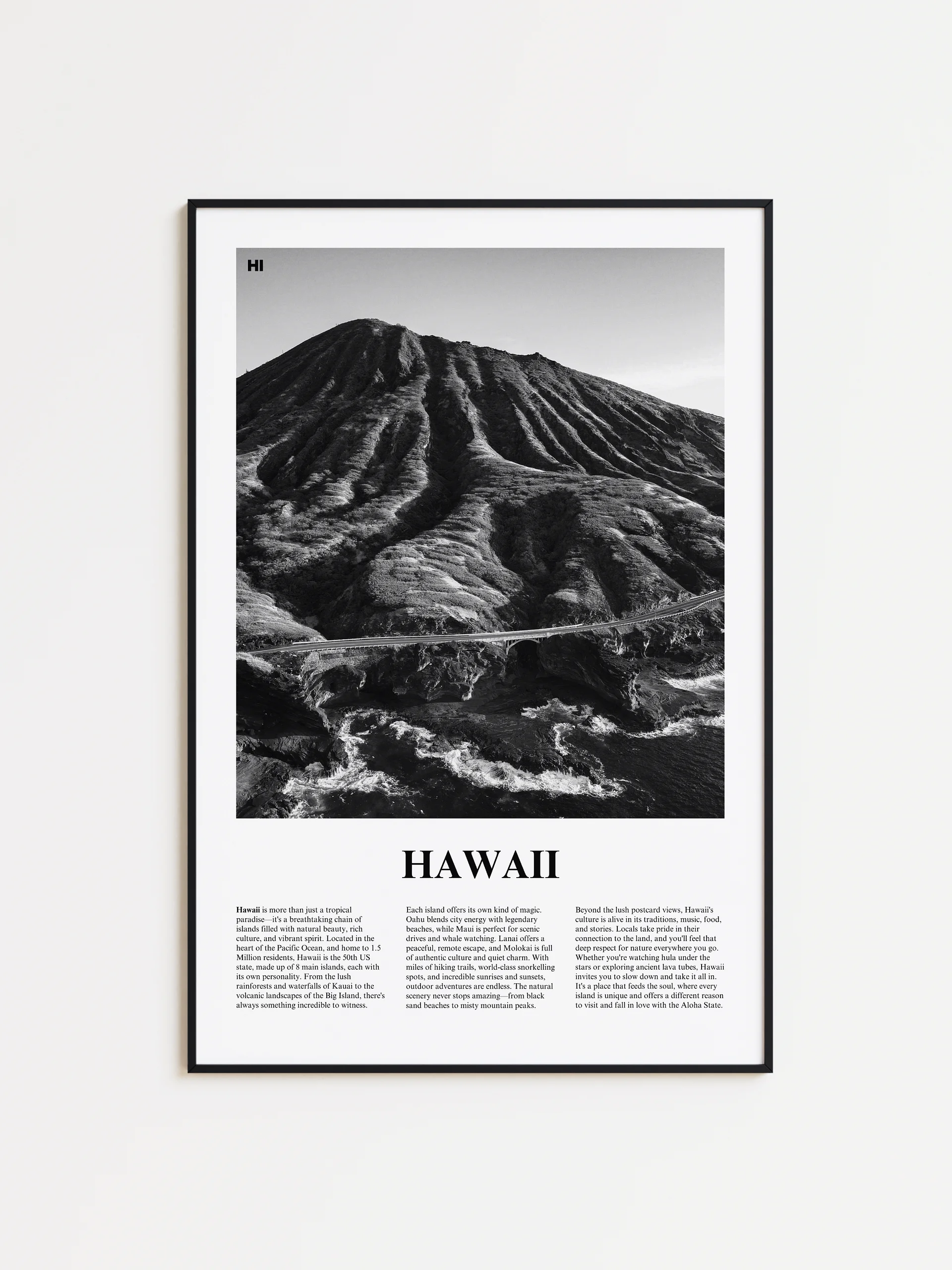 Hawaii 02 Newspaper Poster | Framed product image (1)