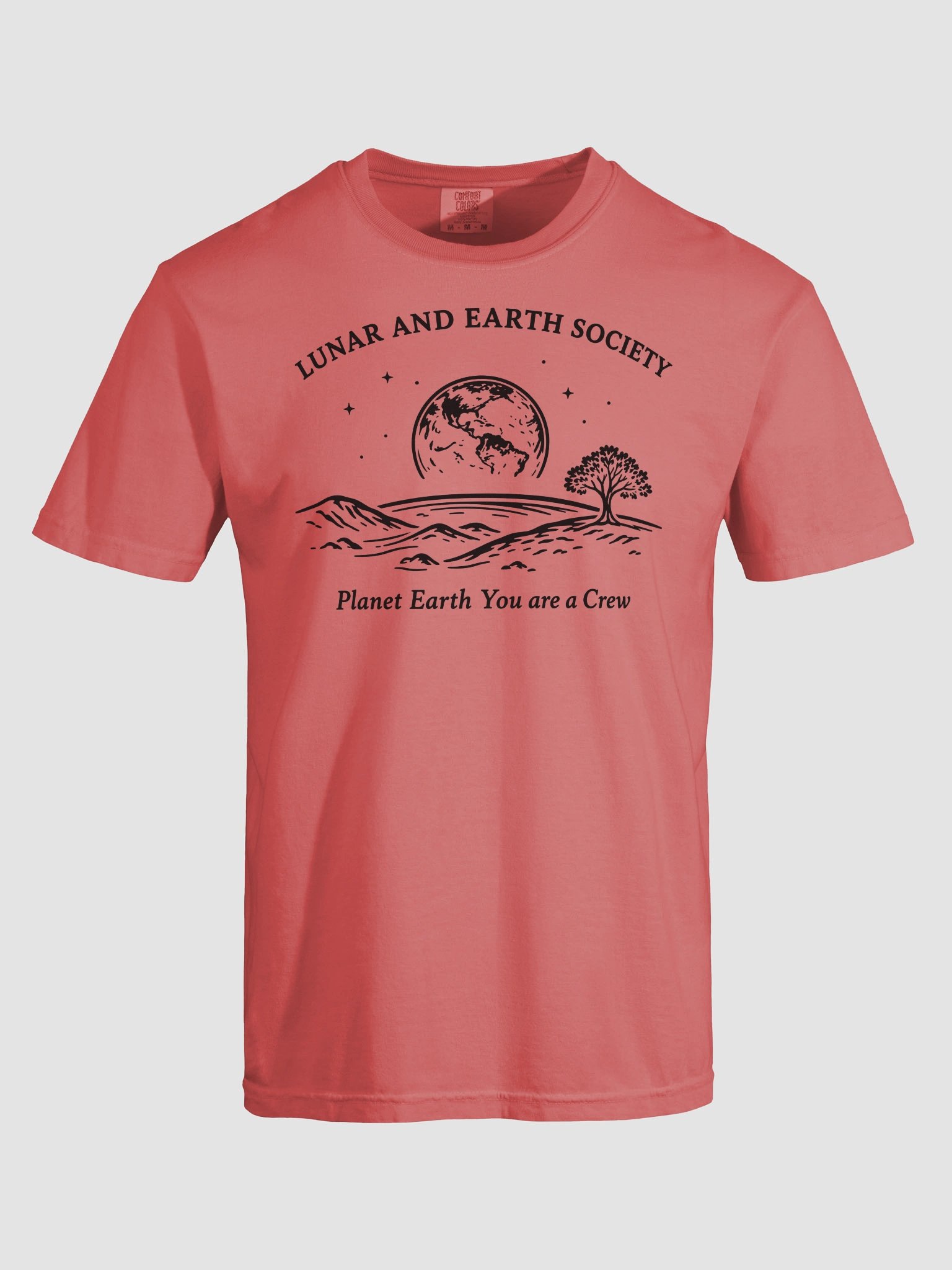 Earth Month Shirt Lunar Earth Society Shirt “Planet Earth You Are a Crew” Quote Premium Soft Tee product image (3)
