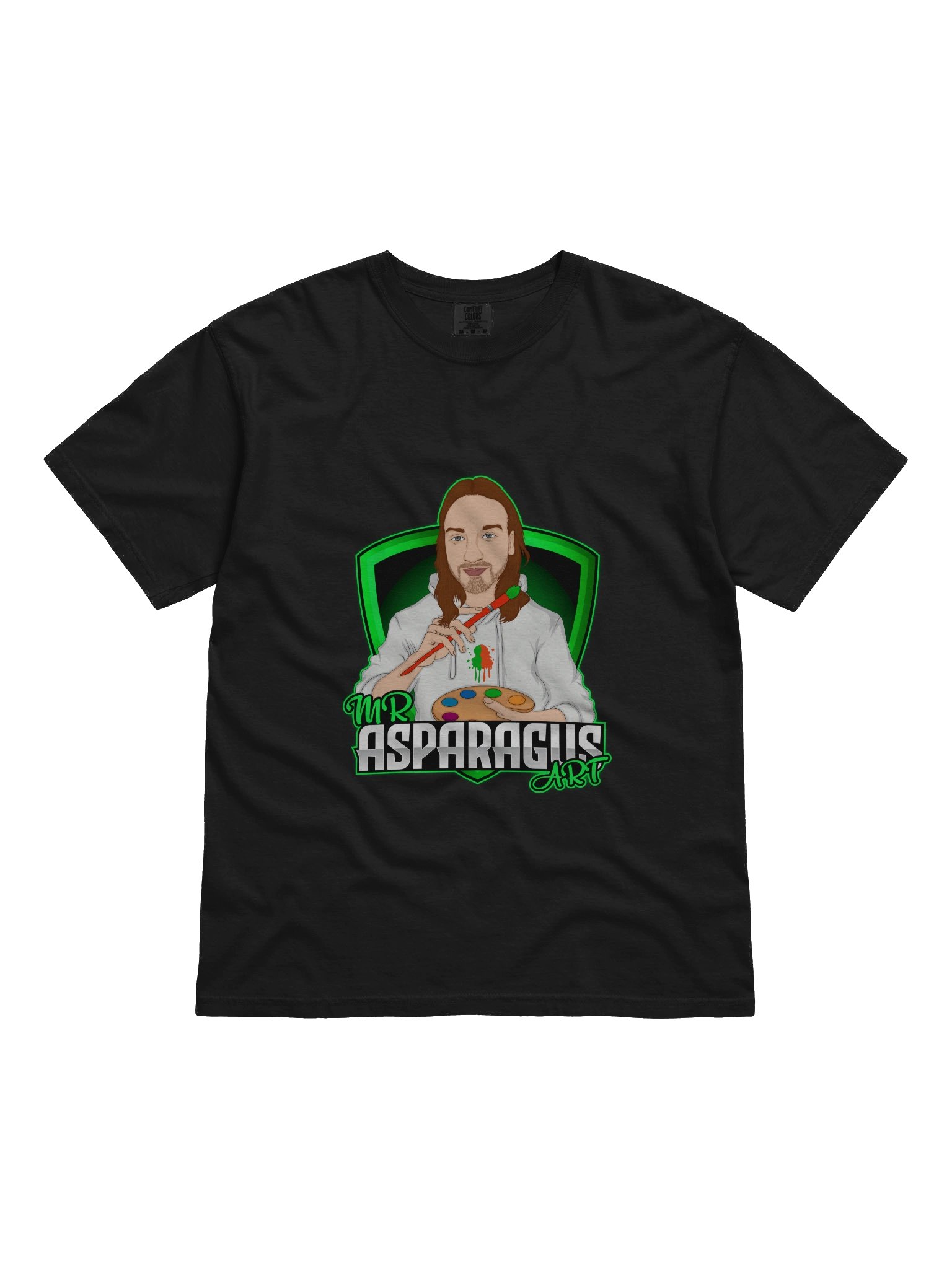 Mr. Asparagus Artistic Splatter Comfort Logo T-Shirt product image (31)
