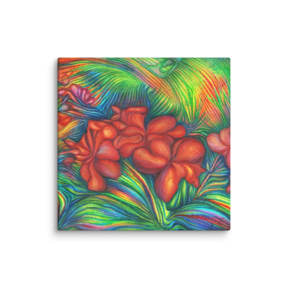 Blank Canvas: Unleash Your Artistic Vision - Tropical Red Flowers product image (1)