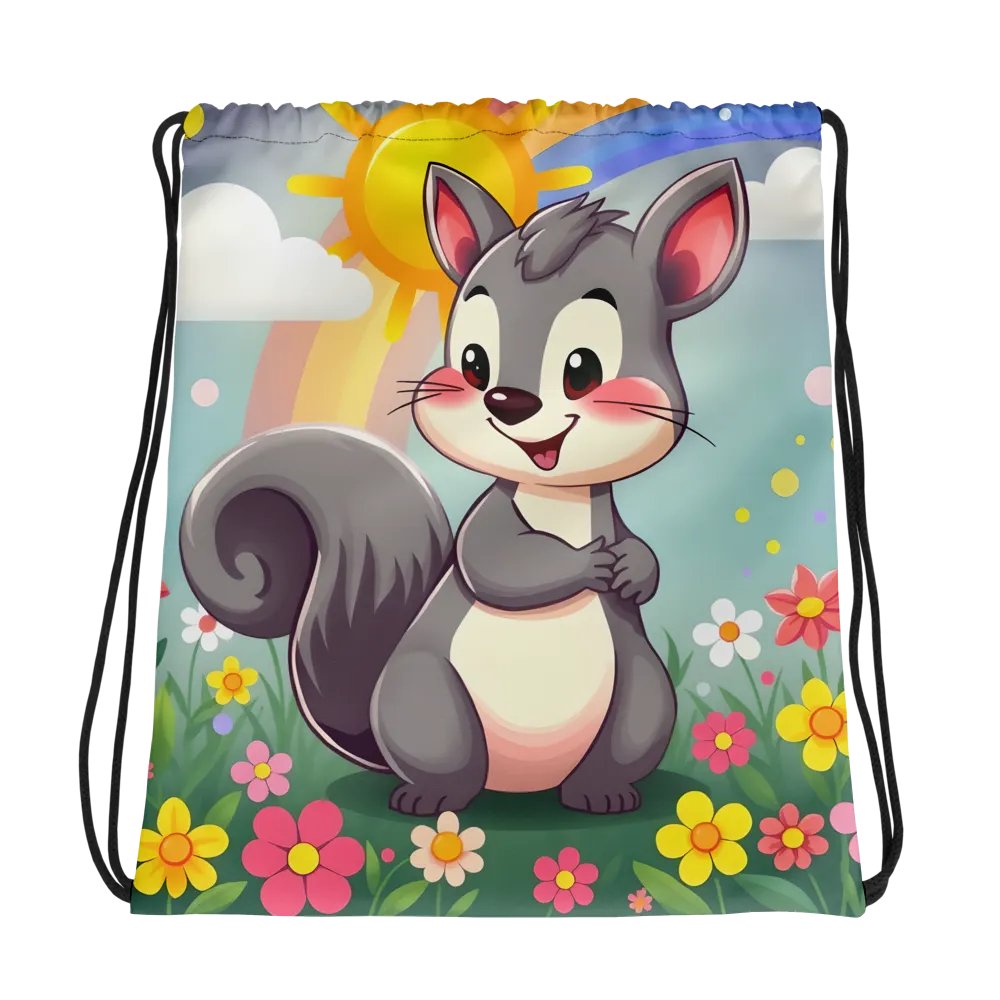 Sunshine Squirrel Drawstring Adventure Bag product image (1)
