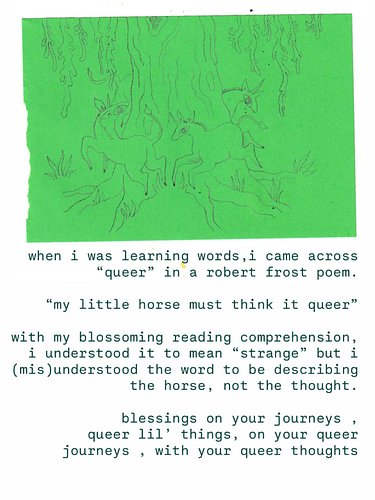 a queer lil’ thing …