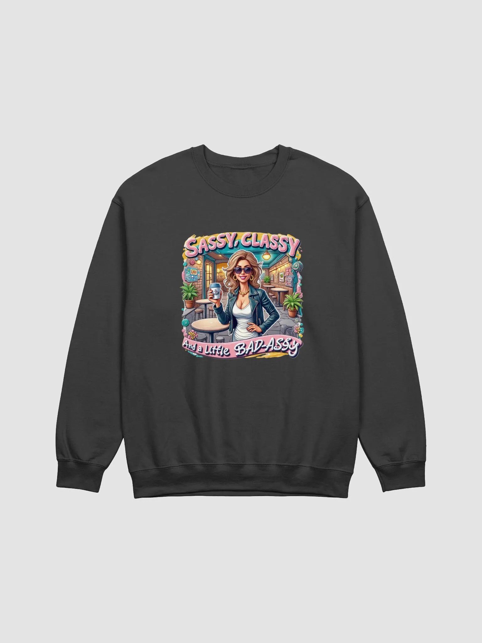 Sassy and Classy Coffee Lover Sweatshirt product image (8)