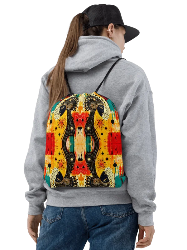 Yogi Muse Abstract Art Painted Drawstring Bag product image (1)