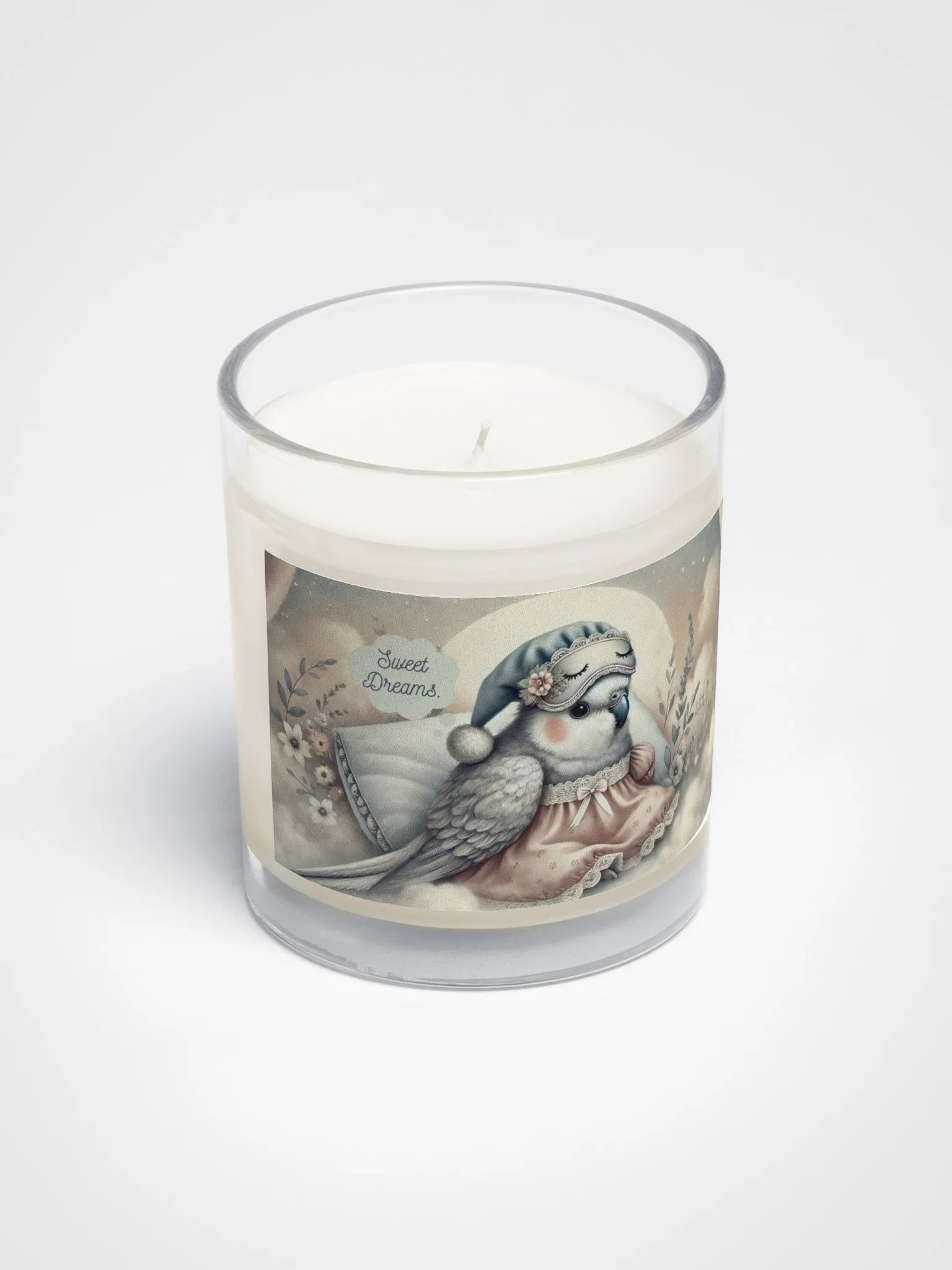 Sweet Dreams Parakeet – Soy Wax Candle in Clear Glass Jar 7 product image (2)