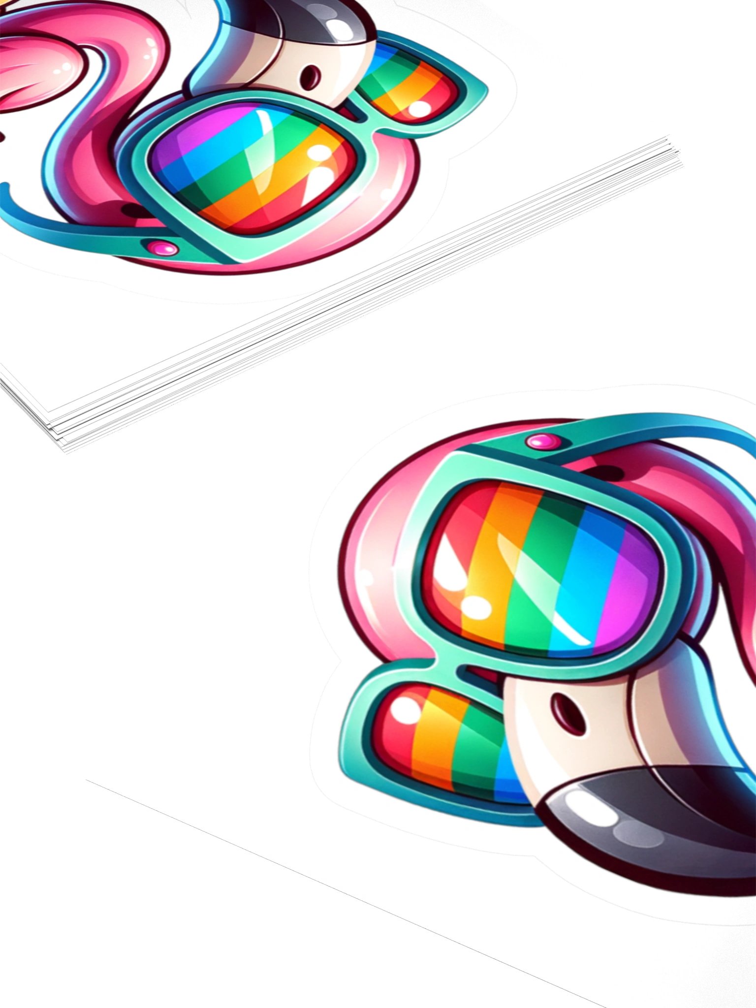 Funky Flamingo Sunglasses Stickers product image (11)