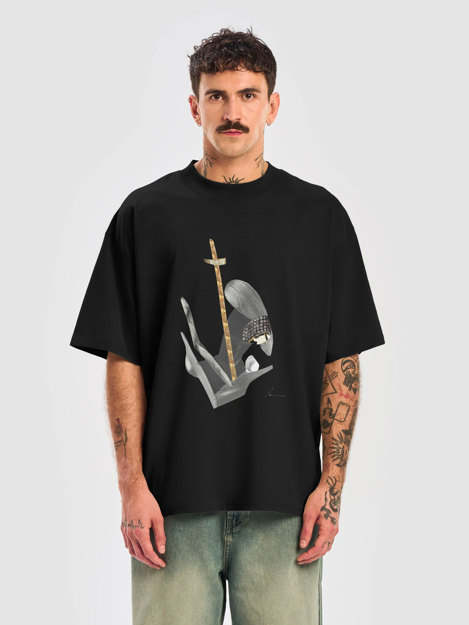 004 RISE UNISEX OVERSIZED T-SHIRT BK 26 product image (5)