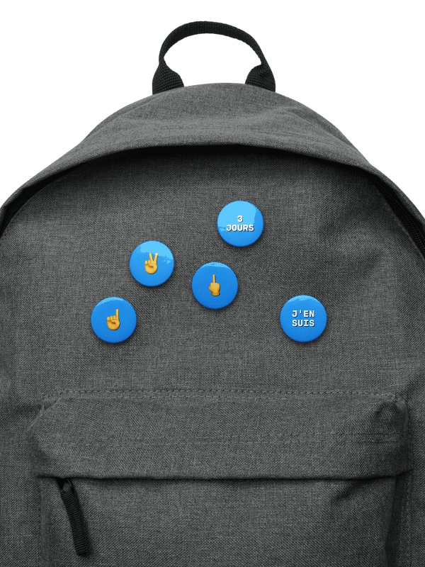 Badges 3 jours j'en suis • Start Up Blue Pin Combo Edition product image (2)