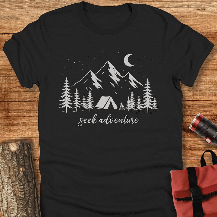 Seek adventure, Camping t-shirt, Unisex product image (1)