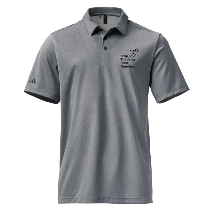 Adidas Navy Melange Motivational Polo Shirt product image (1)
