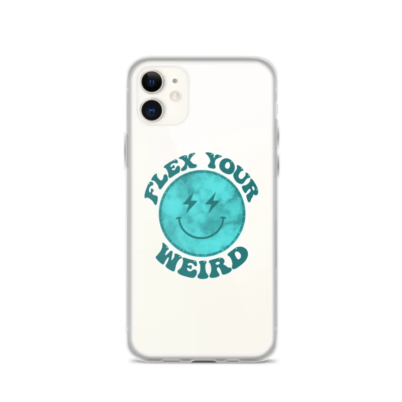 'Flex Your Weird' iPhone Case - Clear product image (3)
