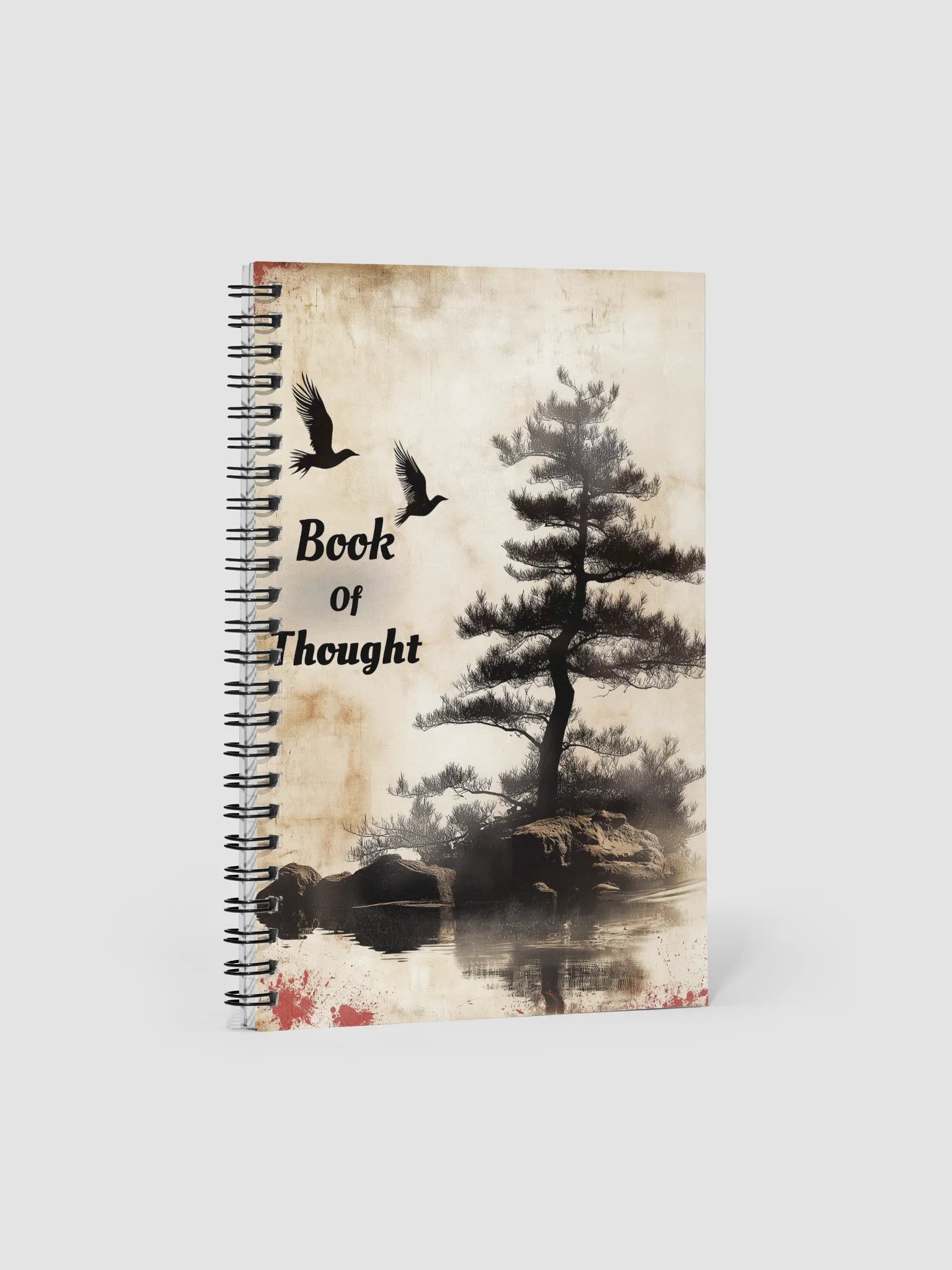 Vintage Journal Design - Japanese Art - Book of Thought - Antique Style Notebook product image (1)