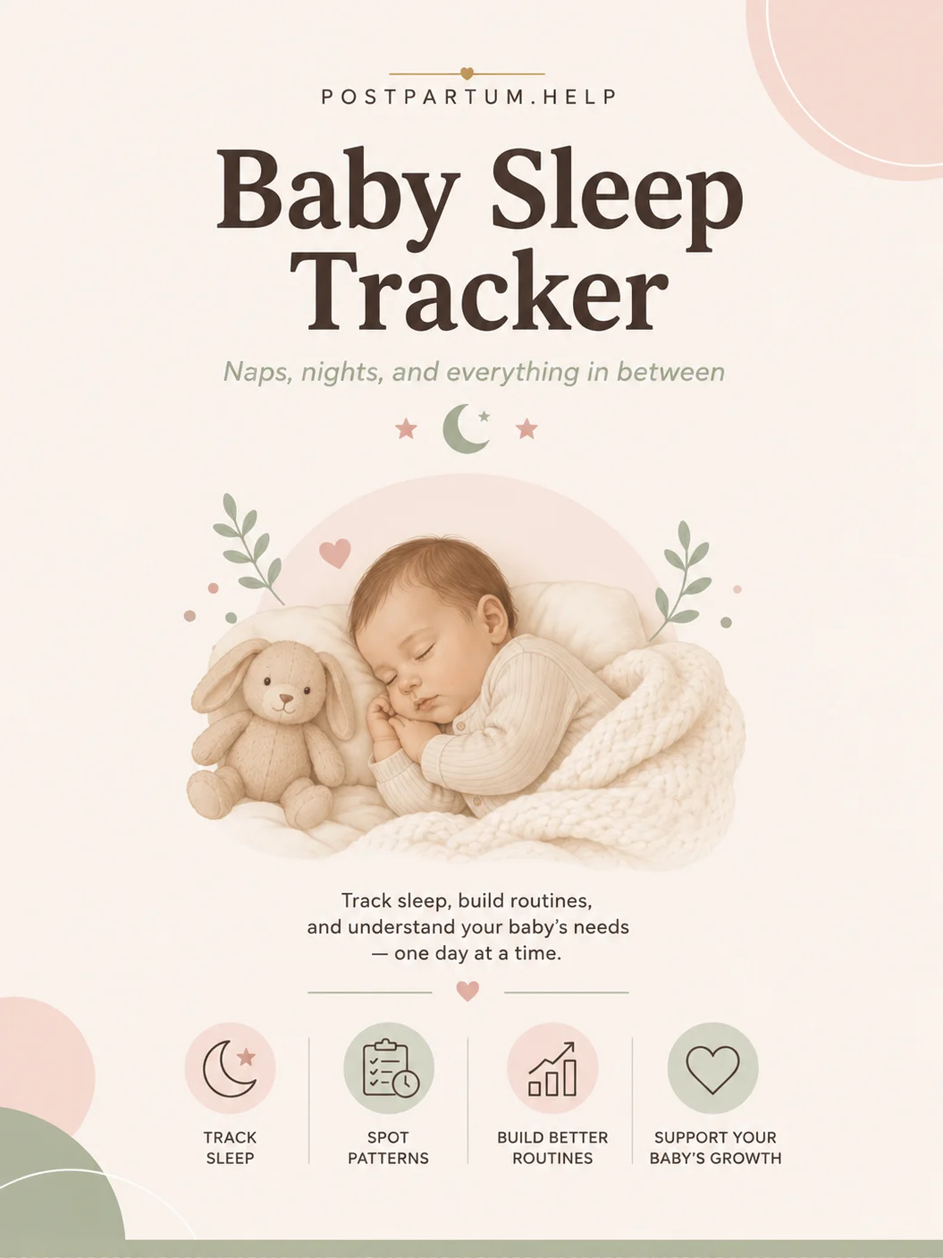 Baby Sleep Tracker – Printable Baby Sleep Log & Routine Planner product image (1)