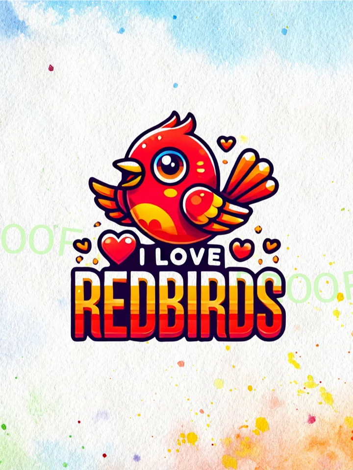 I Love Redbirds – Instant Download Graphic Design product image (1)