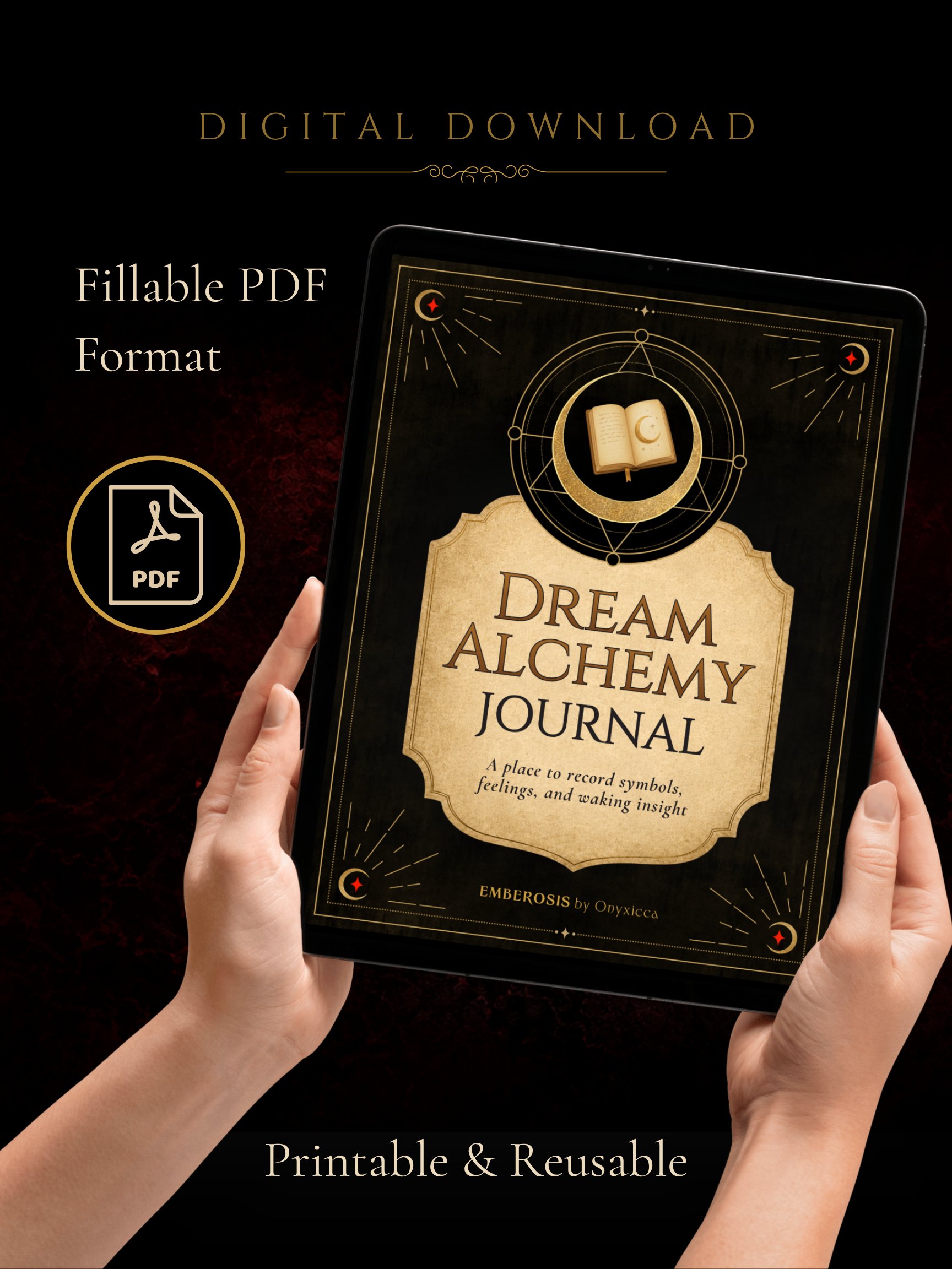 Dream Alchemy Journal PDF · 30-Day Dream Journal + Symbol Reflection Workbook product image (1)